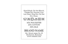 Etiquetas de cuidado textil Model TC-M301