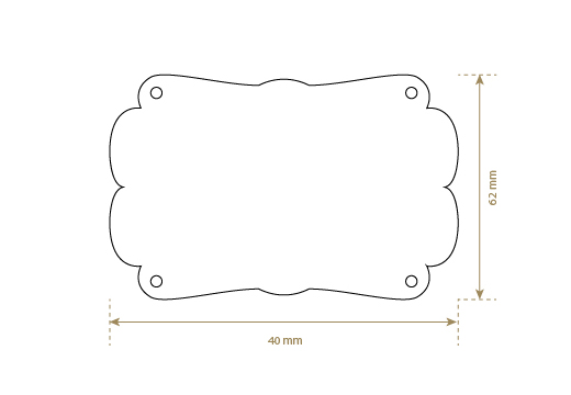 Etiqueta de cuero sintético Model EP-M142