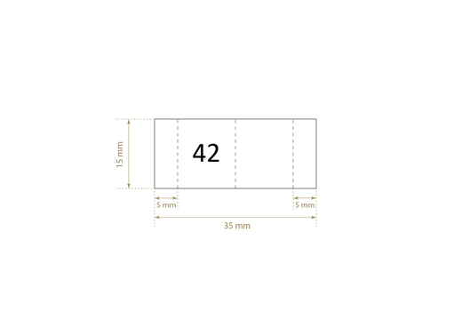 Etiqueta de talla Model TC-M164