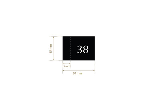 Etiqueta de talla Model TC-M173