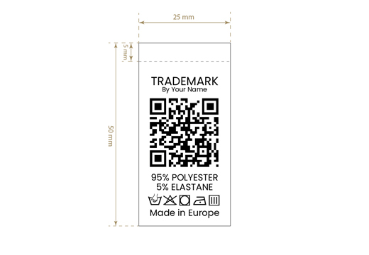 Etiqueta con código QR Modelo TC-M183
