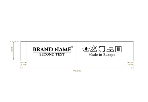 Etiqueta de marca y composición Modelo TL-M141