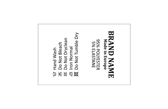 Etiqueta de composición Modelo TC-M335