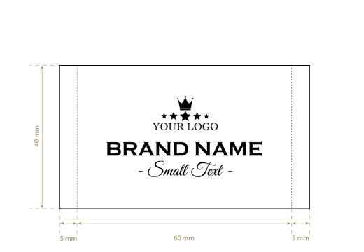 Etiqueta textil tejida Portly Style Model WL-M70